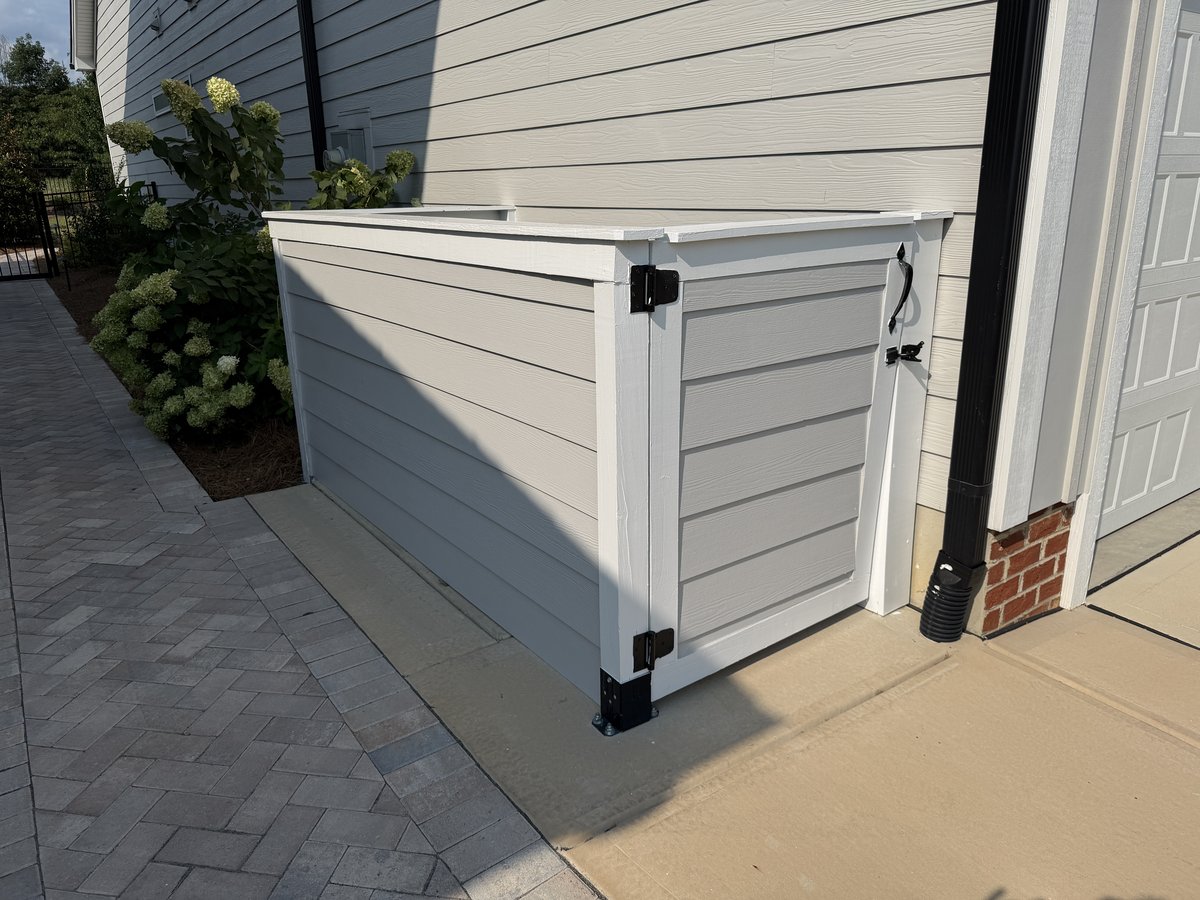 Utility box enclosure after exterior repaint